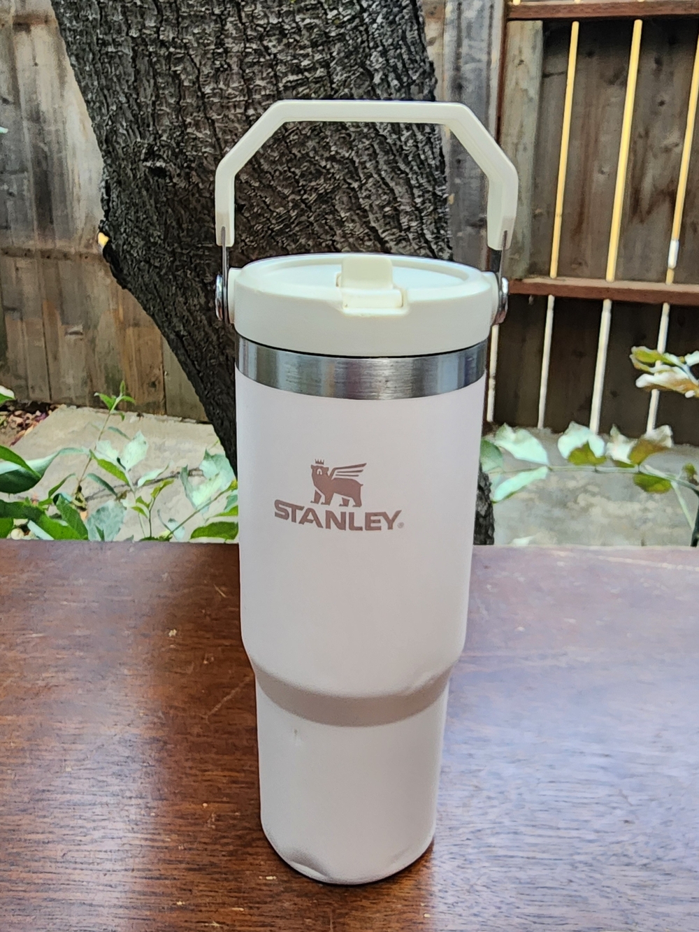 Stanley IceFlow 30 oz Flip Straw Travel Tumbler Cream White Insulated Water Btl
